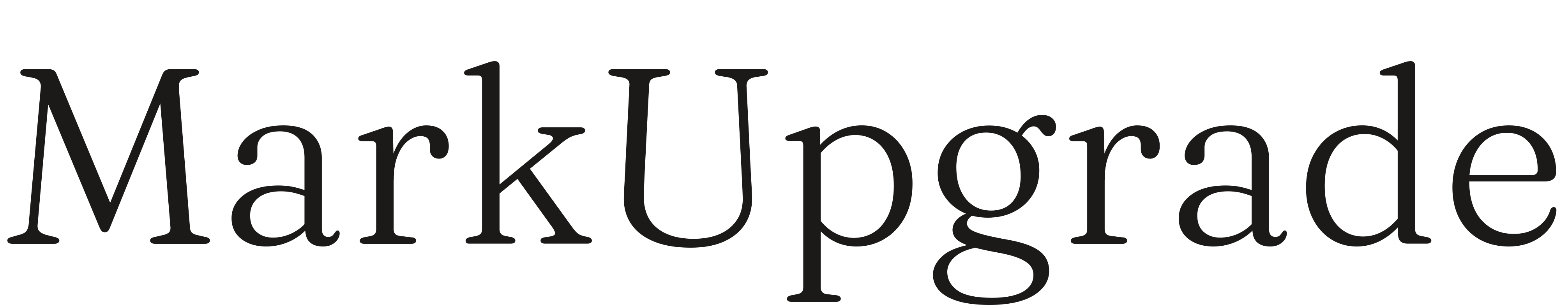 MarkUpgrade wordmark in ink on paper